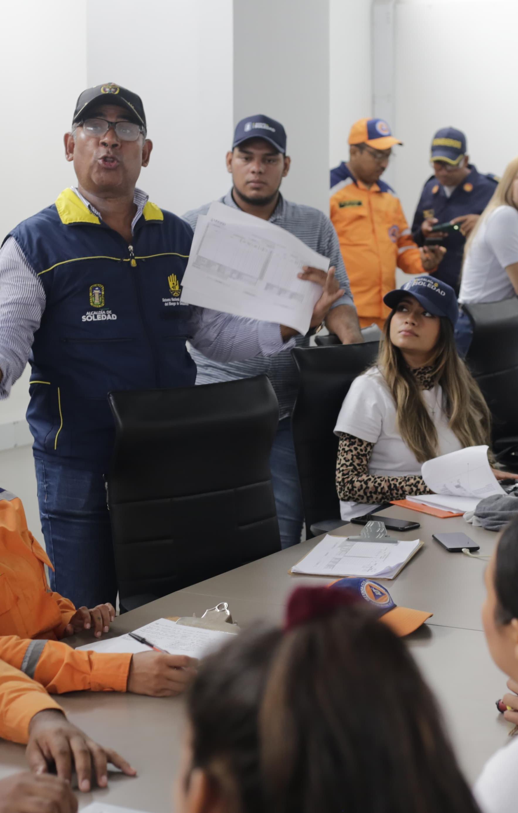 Reunión de la Defensa Civil del Atlántico.