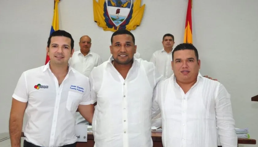 Juan Camilo Fuentes, Oscar David Galán y Aissar Castro, mesa directiva del Concejo 2018.