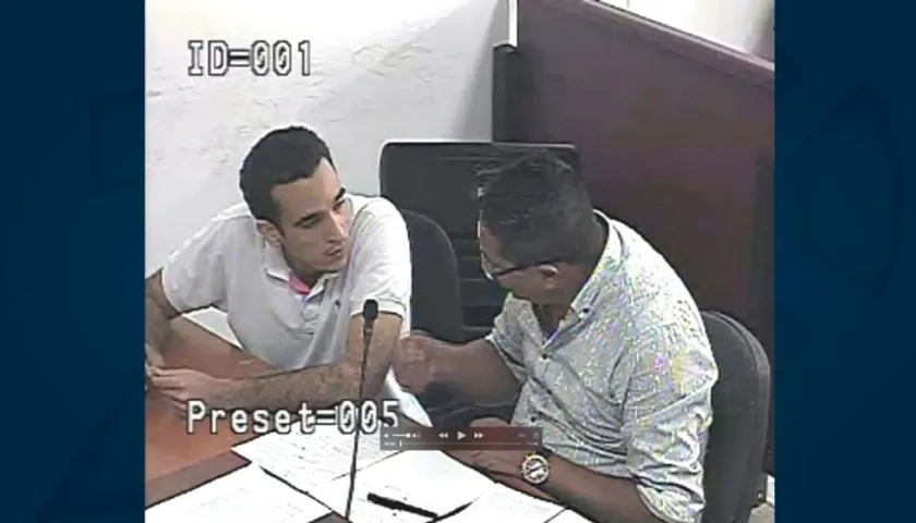 Kelvin César Mejía durante la audiencia realizada el pasado 21 de diciembre en el Centro de Servicios Judicial de Barranquilla.