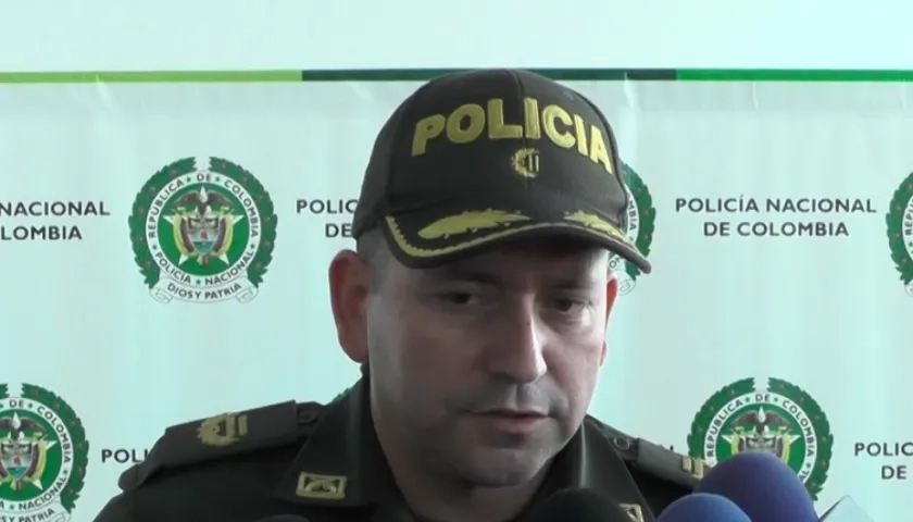 El teniente coronel Hugo Molano, comandante de la Policía Metropolitana.