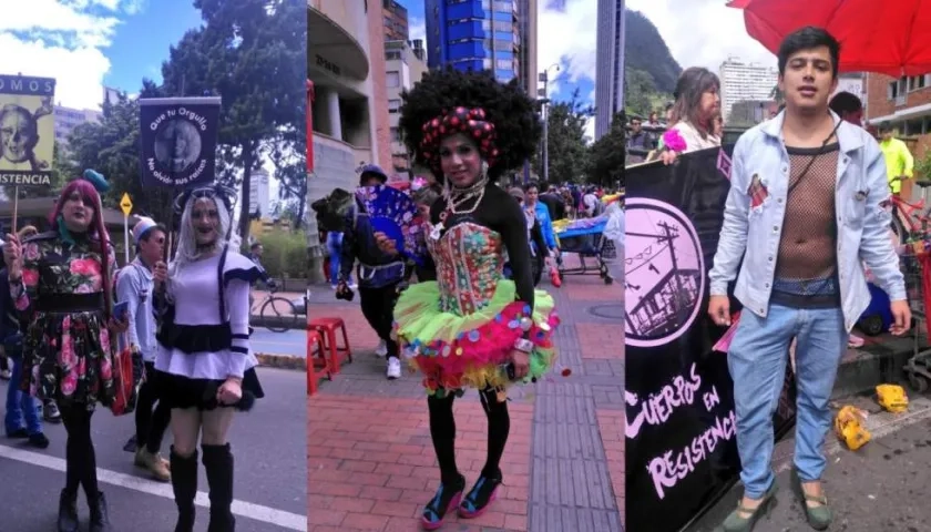 Imágenes de la marcha del orgullo gay en Bogotá.