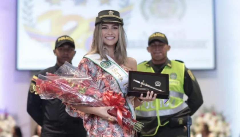 Señorita Quindío, María Fernanda Aristizabal Urrea, fue elegida Reina de la Policía.