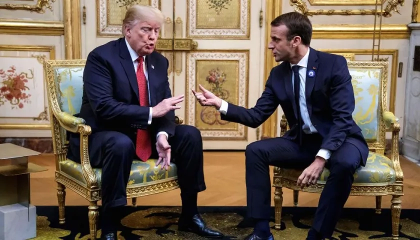 Donald Trump y Emmanuel Macron, presidentes de Estados Unidos y Francia.