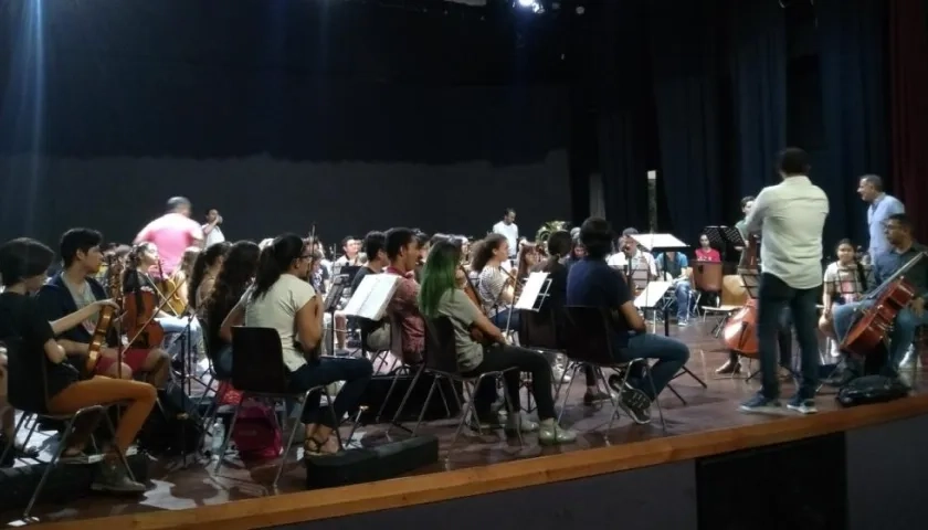 Integrantes de la Orquesta Sinfónica Joven de Barranquilla.