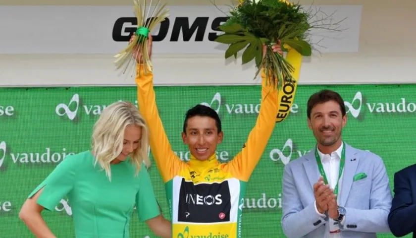 Egan Bernal, ciclista colombiano, ganador de la Vuelta a Suiza.