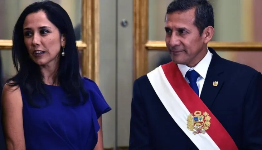 Nadine Heredia y el expresidente Ollanta Humala.