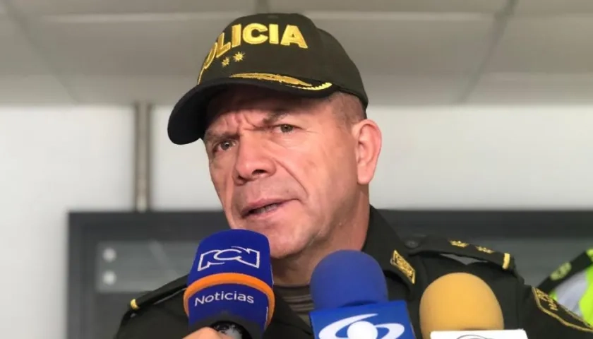 General Ricardo Alarcón, comandante de la Policía Metropolitana de Barranquilla.