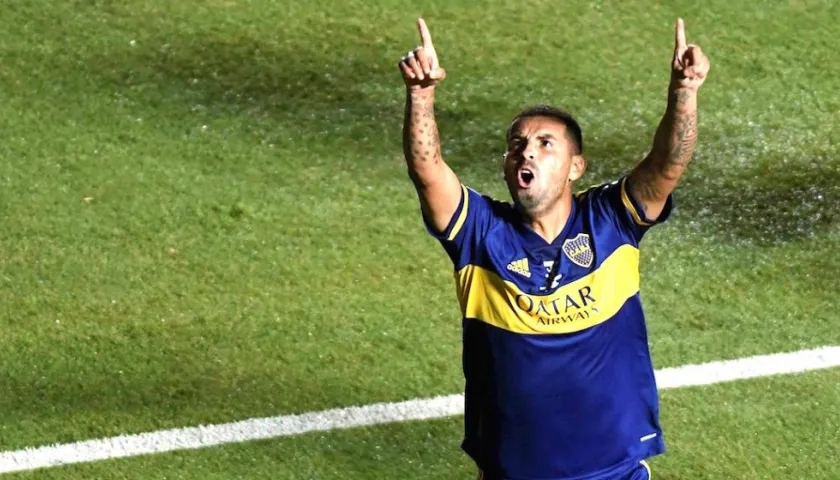 Edwin Cardona celebrando el gol en el tiempo reglamentario.