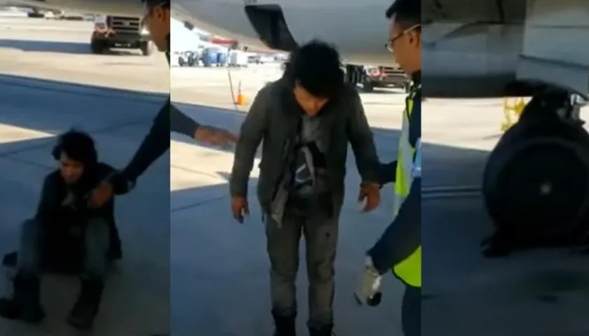 Polizón que llegó en un avión a Miami procedente de Guatemala.