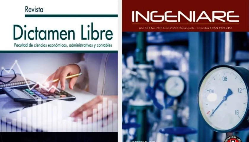 Las Revistas Dictamen Libre e Ingeniare de la Universidad Libre.