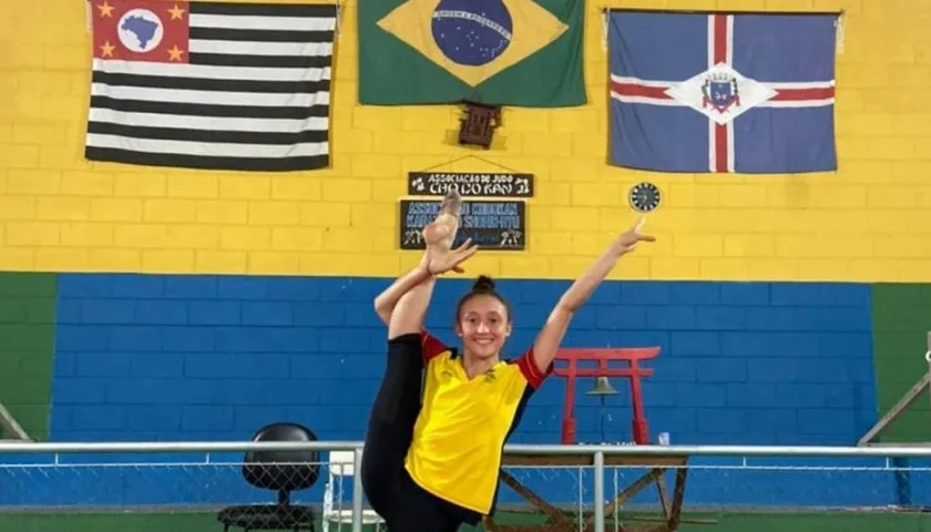 Vanessa Galindo, gimnasta del Atlántico. 