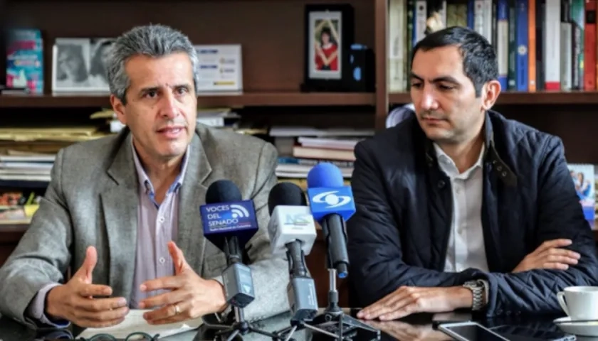 Luis Fernando Velasco y David Barguil, senadores de la República.