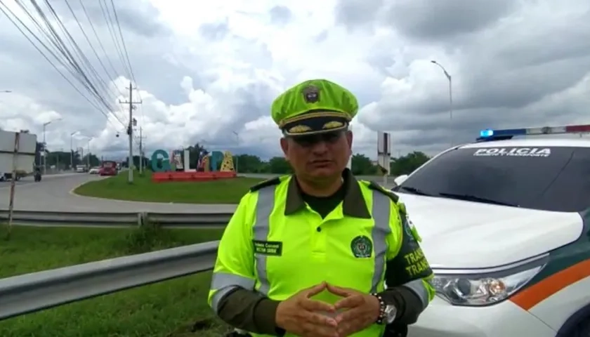 Teniente Coronel Héctor Uribe, Comandante de la Policía de Tránsito y Transporte de Barranquilla.