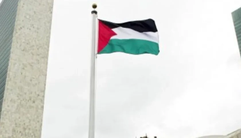 La bandera de Palestina.