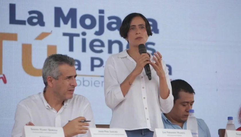 La Ministra de Ambiente, Susana Muhamad, en el Diálogo Vinculante desde San Marcos, Sucre.