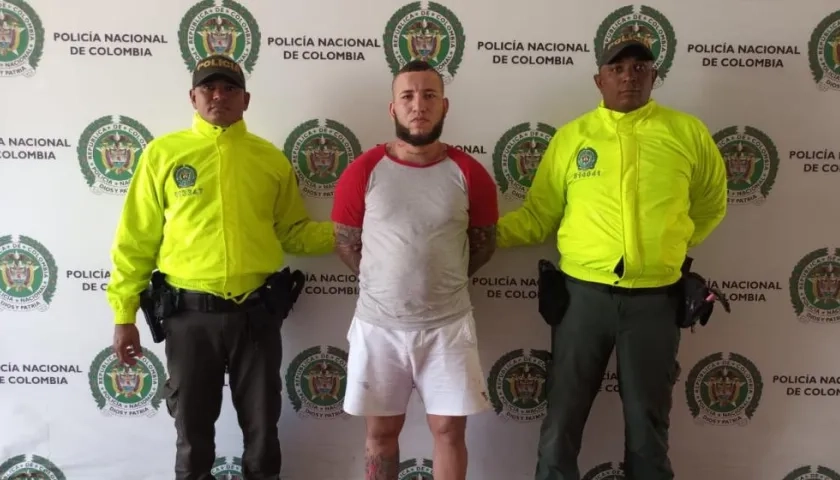 Abraham Alfredo López Caballero capturado por la Policía.