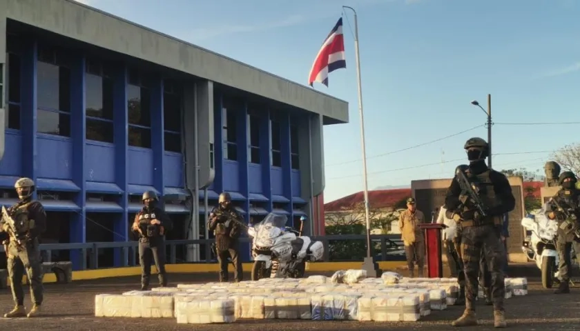 Incautación de cocaína en Costa Rica. 