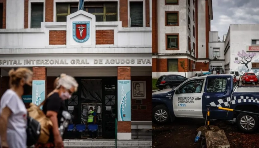Hospital de Agudos Eva Peron, donde se encuentran internadas varias personas por el consumo de cocaína adulterada, en la localidad de San Martín, en Buenos Aires.