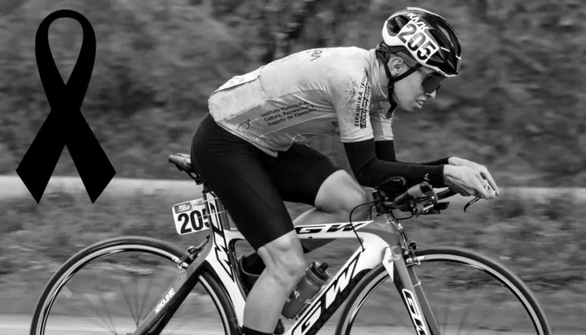 Andrés David Arévalo, ciclista fallecido. 