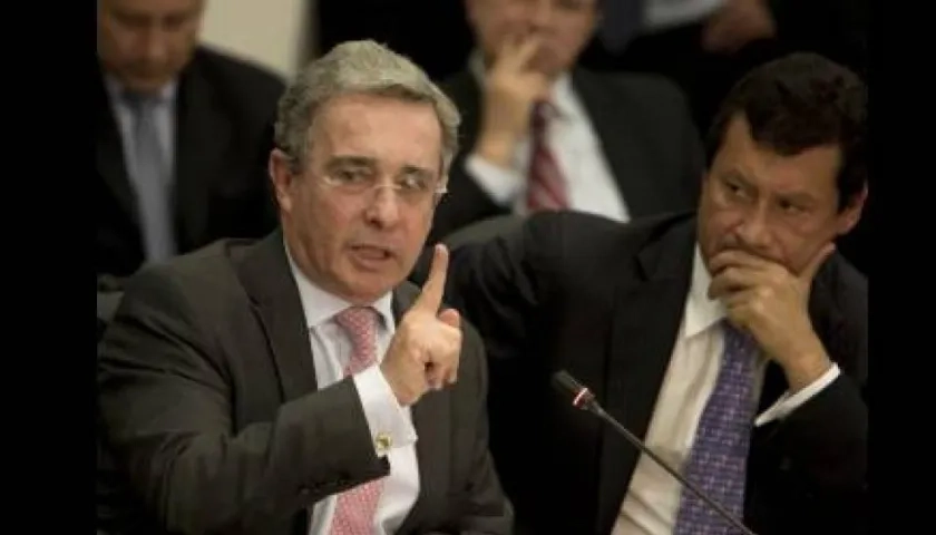 Álvaro Uribe y Jaime Lombana, imagen de referencia.