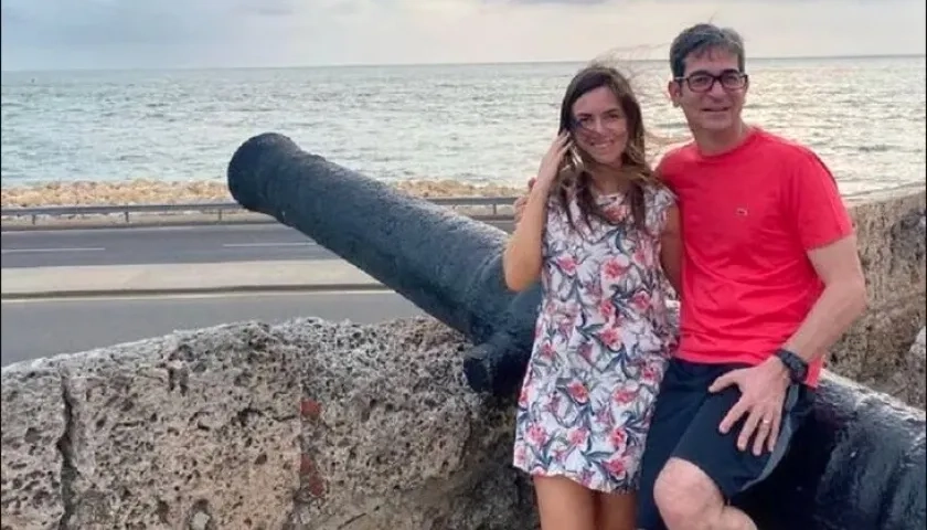 El Fiscal Marcelo Pecci y su esposa cuando disfrutaban en Cartagena.