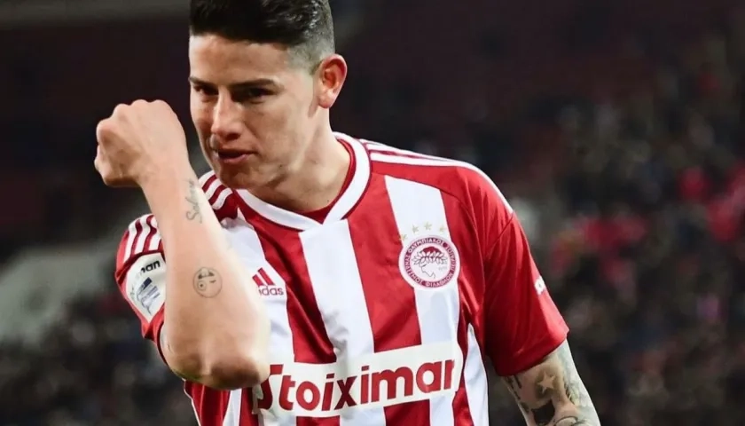 James Rodríguez llegó a cinco goles con el Olympiacos.