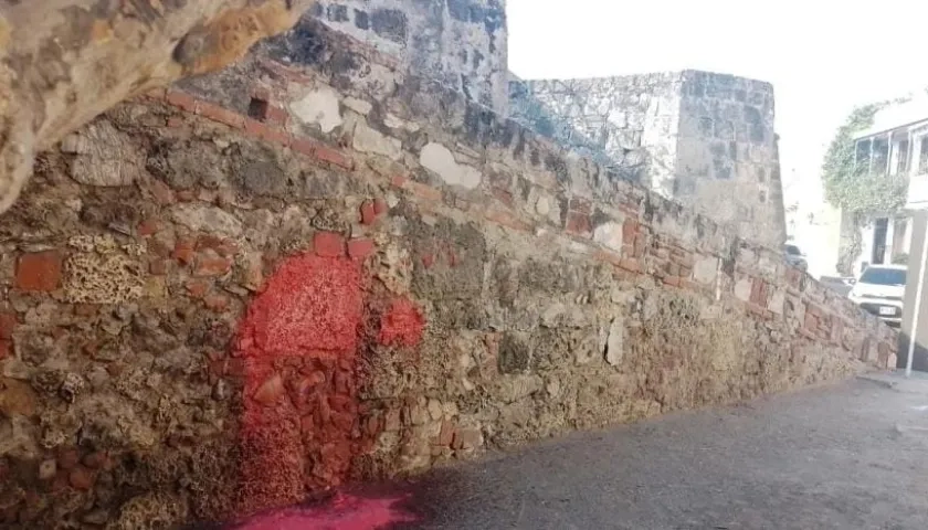 El área del Baluarte de Santiago Apóstol que fue vandalizada.