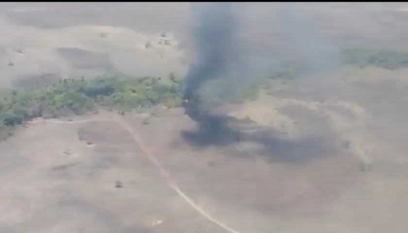 Destrucción de “aeronave invasora” cerca de la frontera.