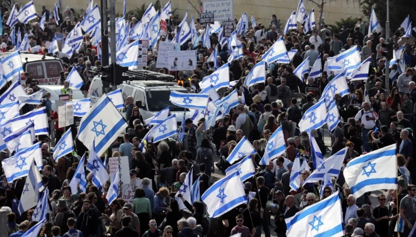 Protesta en Israel. 