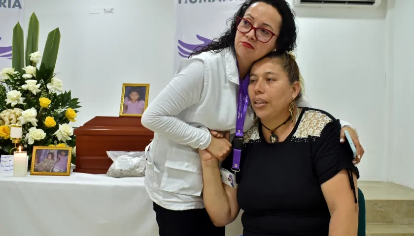 Yolanda Pardo recibió los restos de su hermana Ruby, excombatiente de las FARC.