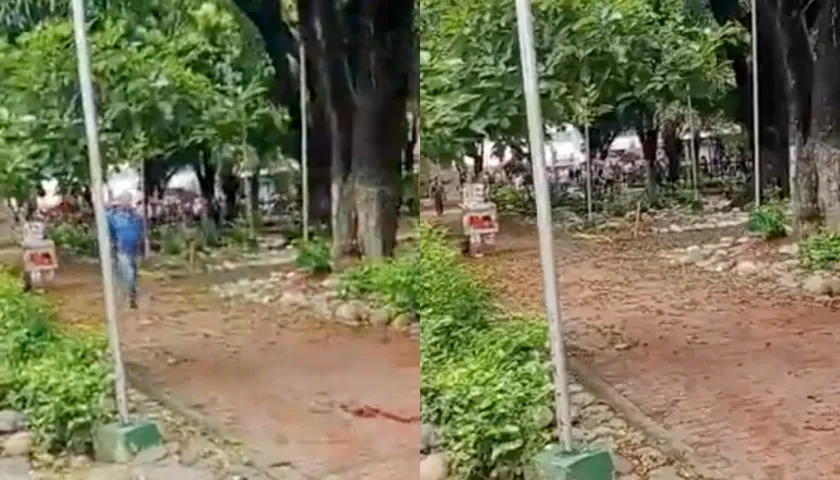 Explosión en el parque Mercedes Ábrego de Cúcuta.