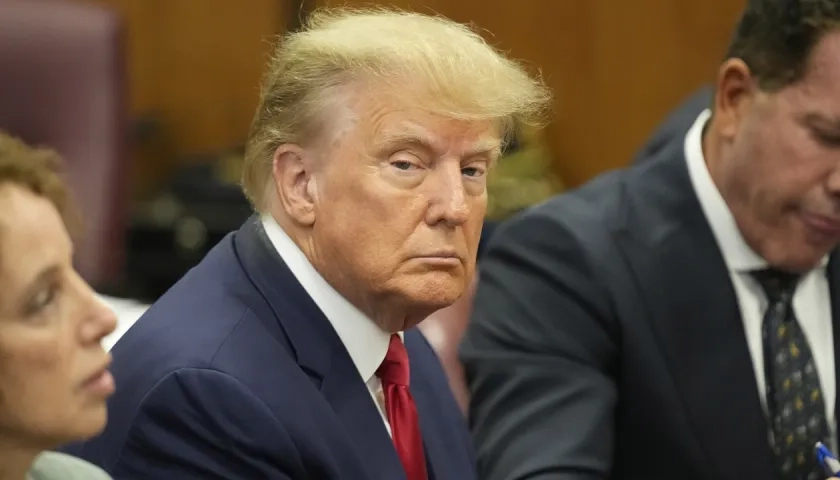 Donald Trump, expresidente de Estados Unidos, durante la audiencia.