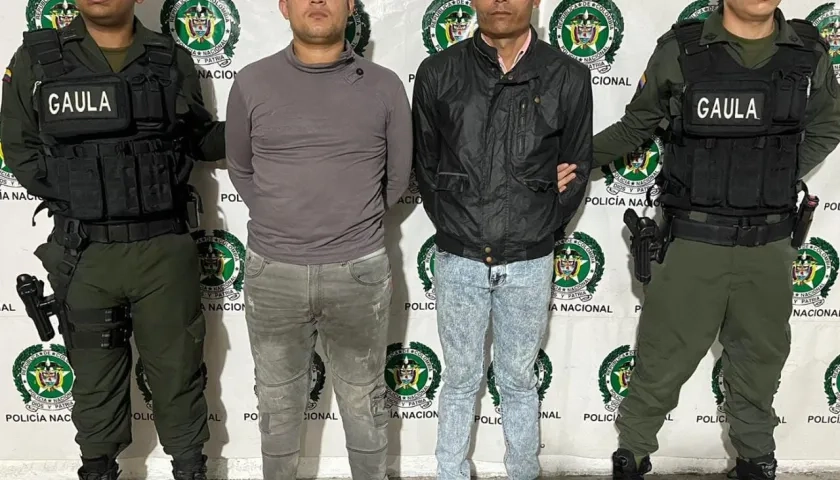 Jesid Ángel Monsalvo De Alba y Jorge Leonardo Gutiérrez Mejía, los capturados