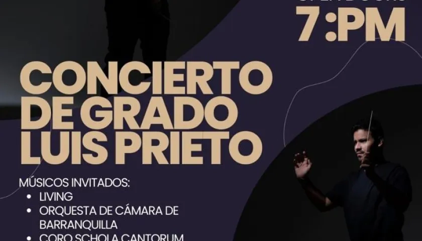 Afiche del concierto de grado de Luis Daniel Prieto Rodríguez