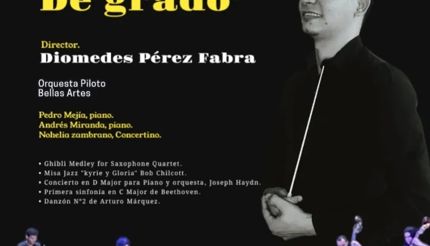 Diomedes Darío Pérez Fabra será el primer graduado en el énfasis de orquesta sinfónica de la Universidad del Atlántico