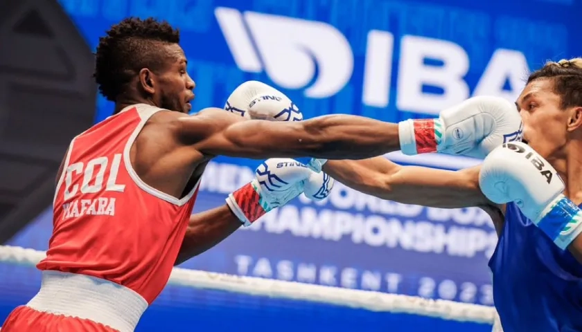 José Manuel Viáfara en su combate contra Ibraahim Barry.