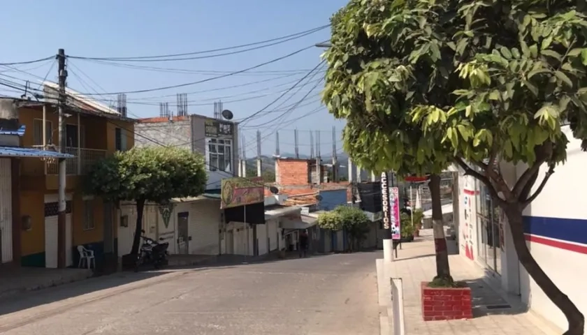 Calle del municipio de Santa Rosa del Sur en Bolívar.