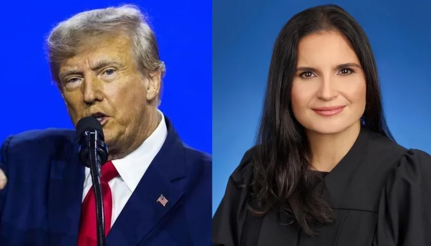 El expresidente Trump y la juez colombiana Aileen M. Cannon.