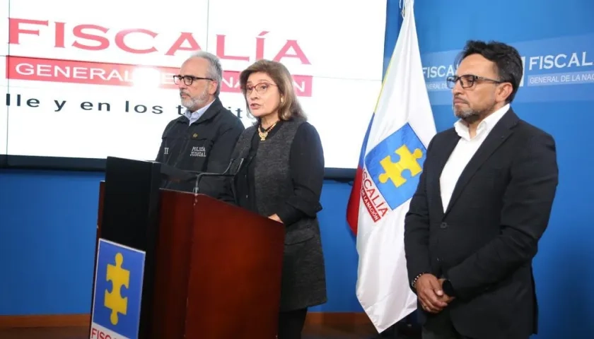 La vicefiscal Martha Janeth Mancera, en rueda de prensa.