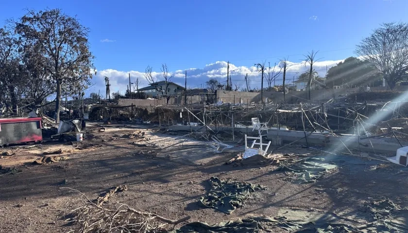 Imagen de los daños por el incendio.