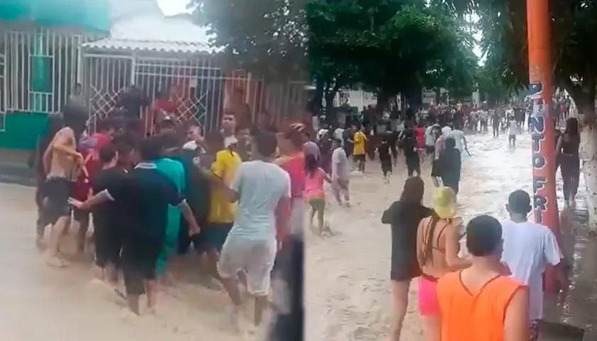 Enfrentamiento de jóvenes en el barrio Villa Las Moras. 