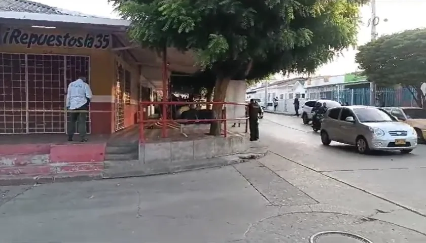 Lugar donde ocurrió el crimen del comerciante.