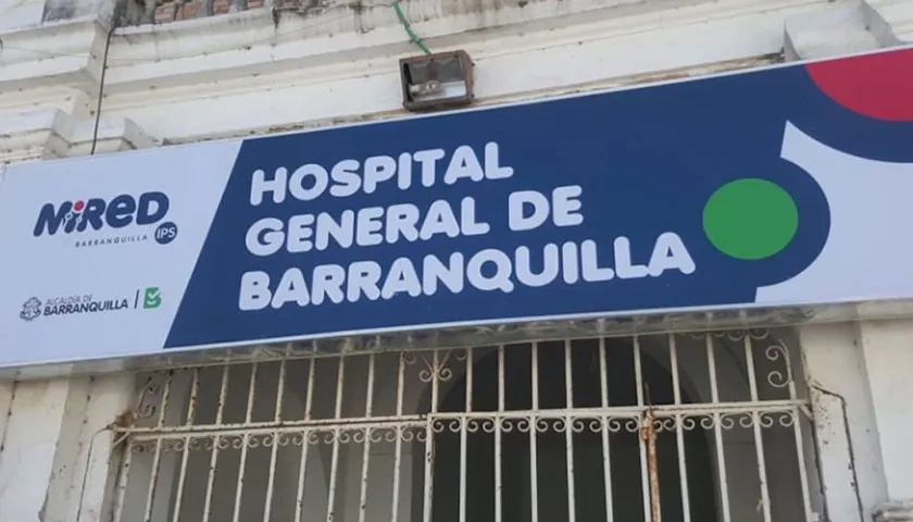 Hospital General de Barranquilla, a donde fue llevada la víctima. 