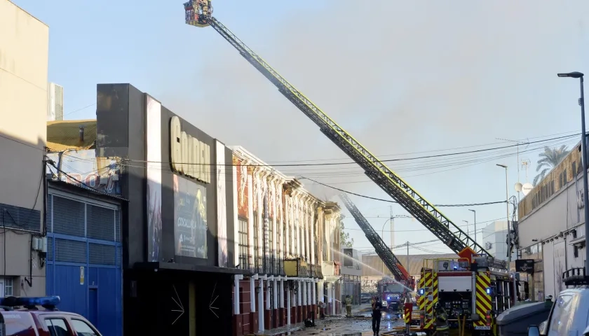 Lugar donde se presentó el incendio.