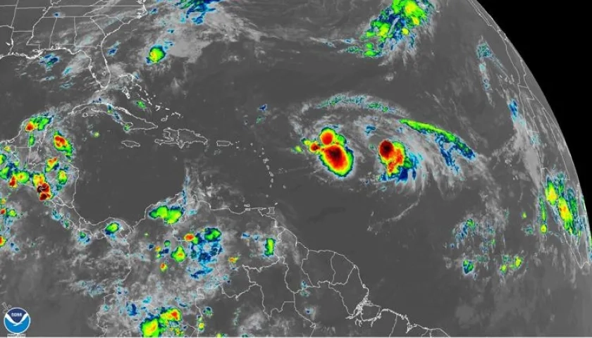 Las tormentas tropicales Philippe y Rina