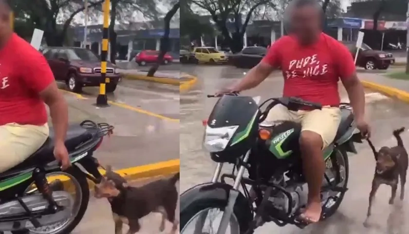 Momento exacto en el que el hombre es grabado por una mujer.