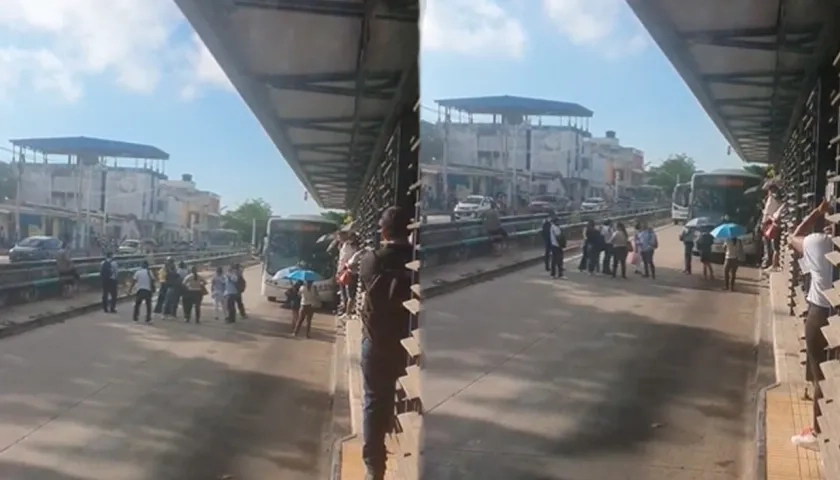 Bloqueo altura estación Buenos Aires.