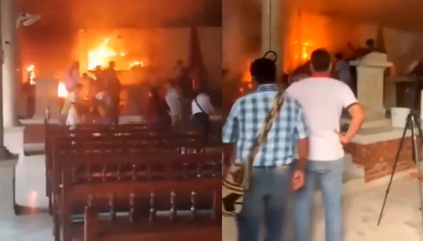 Incendio en la parroquia Nuestra Señora del Carmen