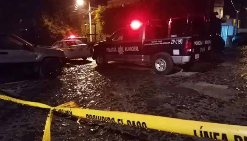 El lugar en donde fueron acribillados los tres hombres en Hermosillo