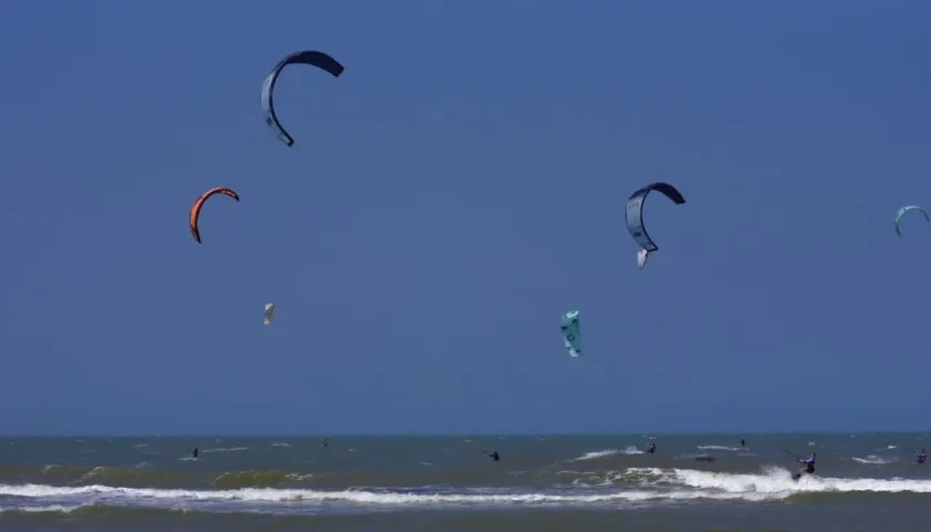 La Copa del Mundo de Kitesurf se realizó durante dos años consecutivos en Salinas del Rey. 